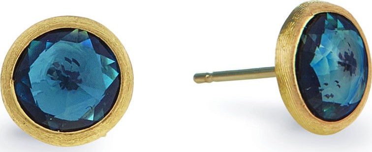 Marco Bicego Jaipur 18k Blue Topaz Stud Earrings