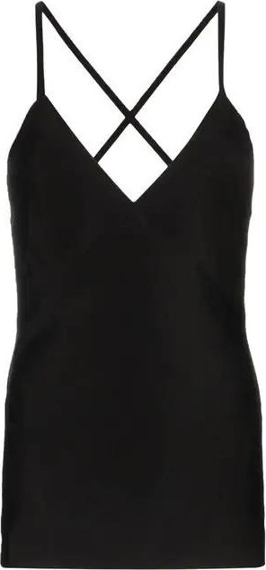 Haider Ackermann silk blend cross back cami top
