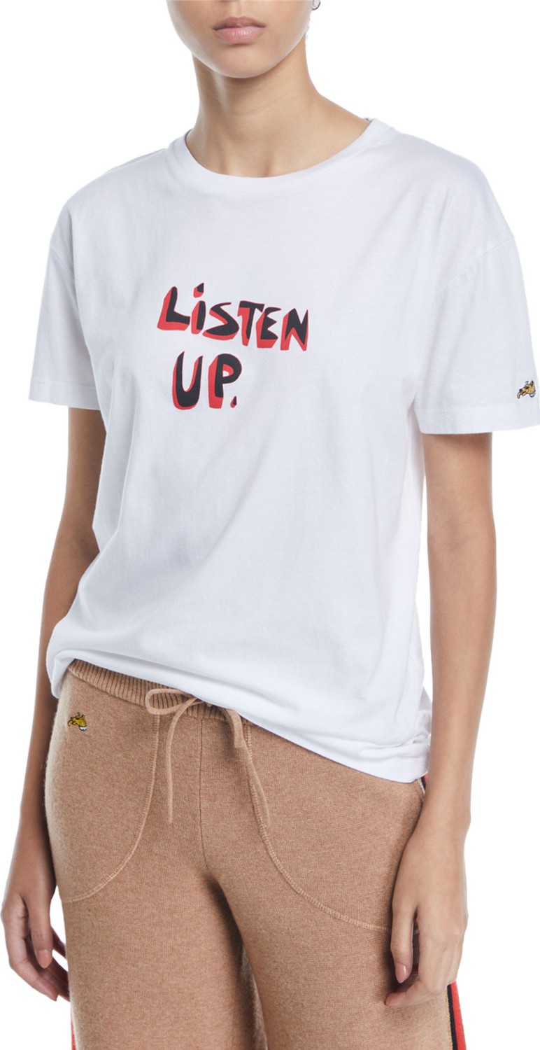 Bella Freud Listen Up Crewneck Tee