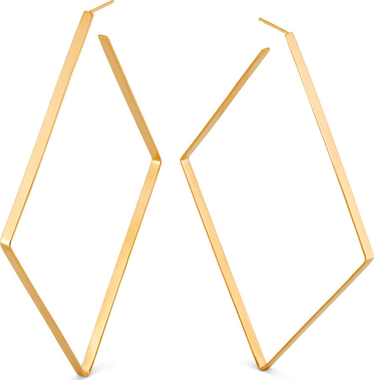 Lana 14k Diagonal Hoop Earrings