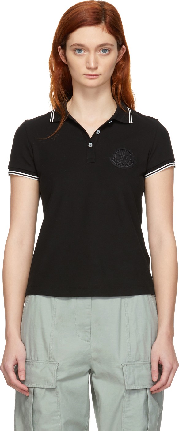 Moncler Black Logo Polo