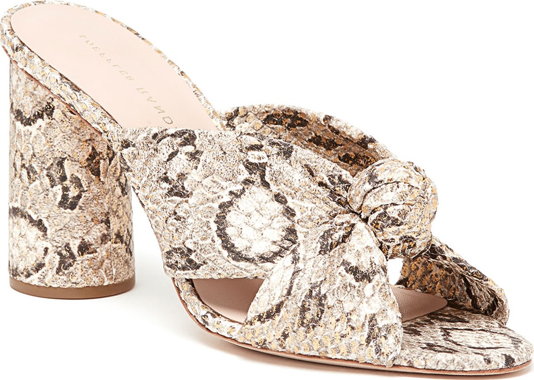 Loeffler Randall Coco Snake-Print High-Heel Mules