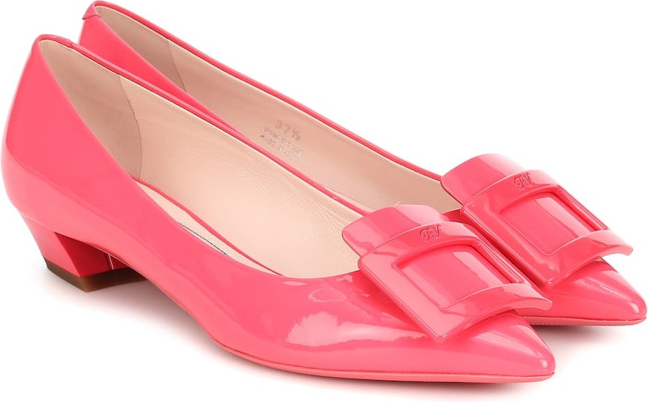 Roger Vivier Gommetine patent leather ballet flats