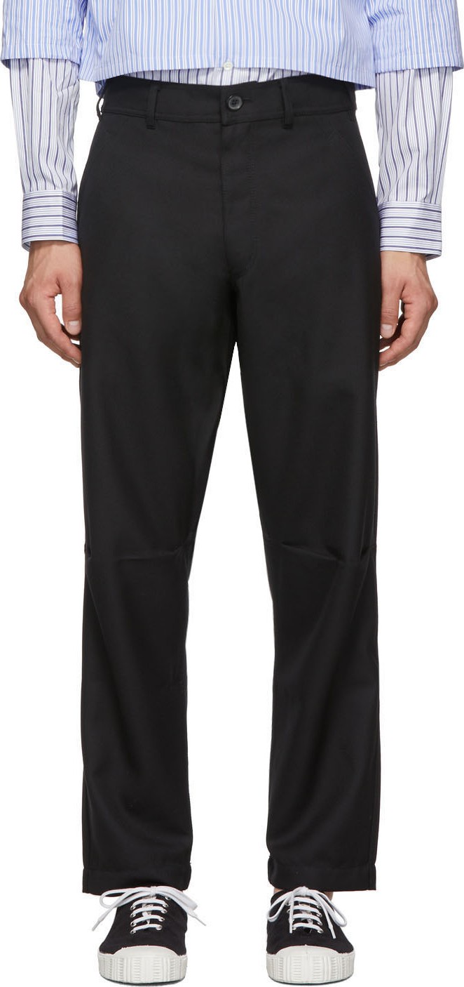 Comme Des Garcons Black Wool Trousers