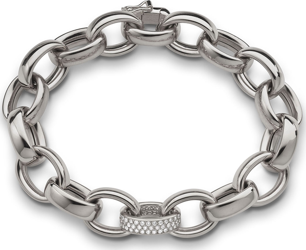 Monica Rich Kosann 18k White Gold Marilyn Link Bracelet