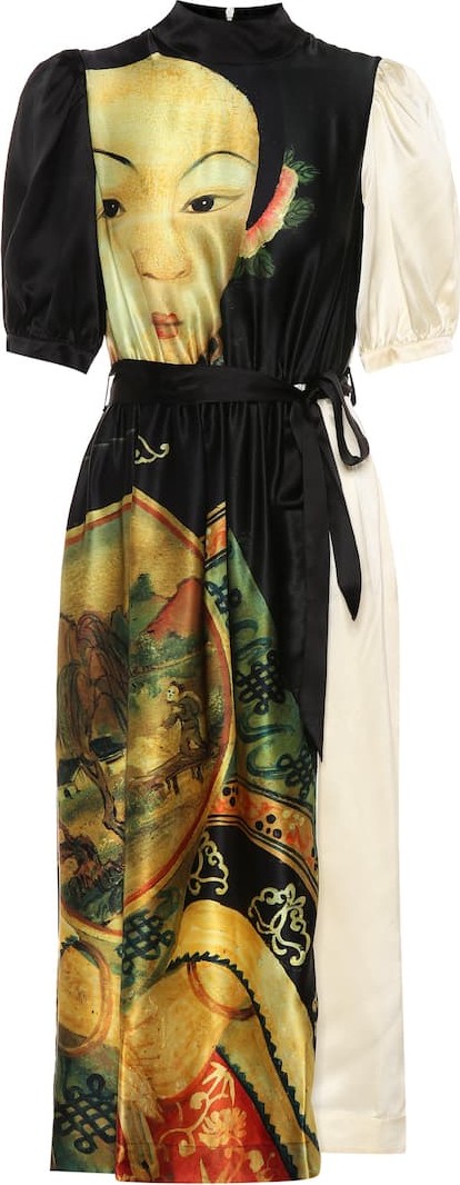 Simone Rocha Printed satin dress