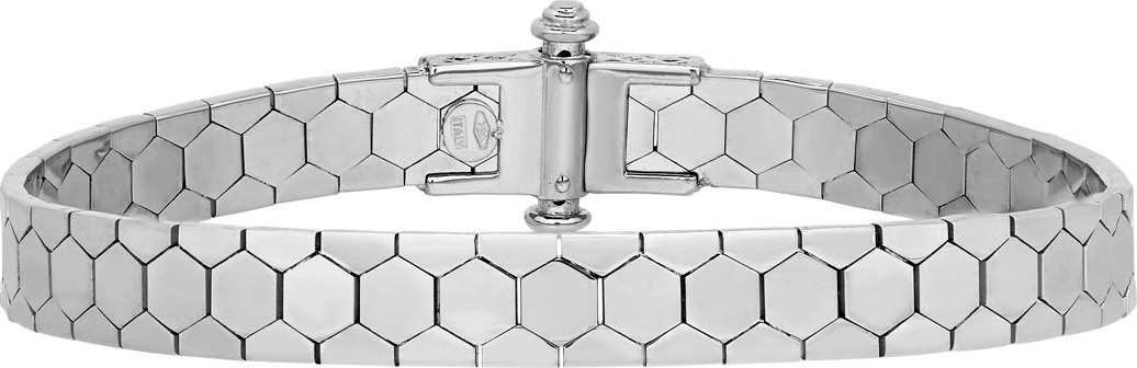 Alberto Milani Polygon Bangle Bracelet in 18K White Gold