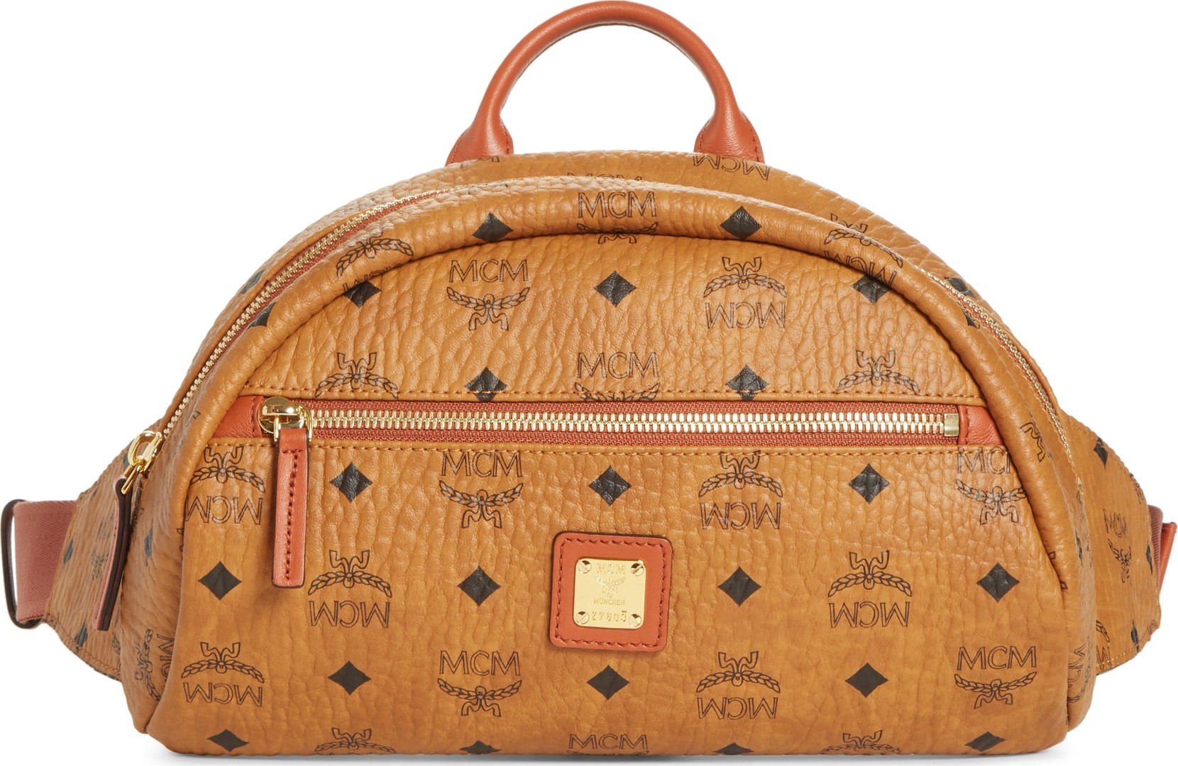 MCM Small Vintage Visetos Coated Canvas Belt Bag