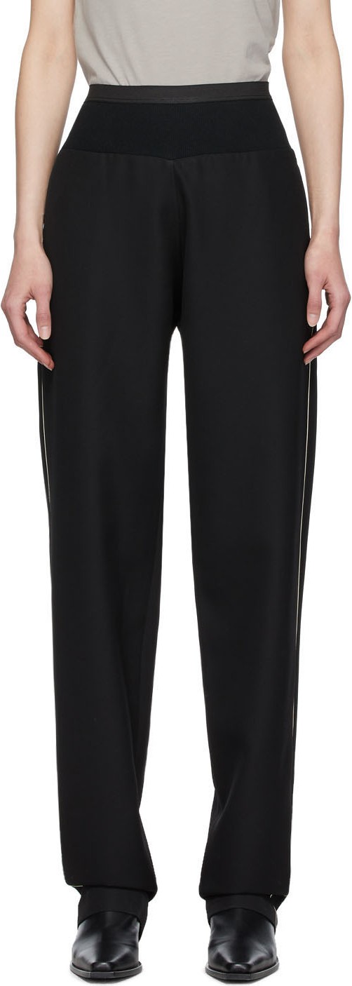 Haider Ackermann Black Elastic Waist Trousers