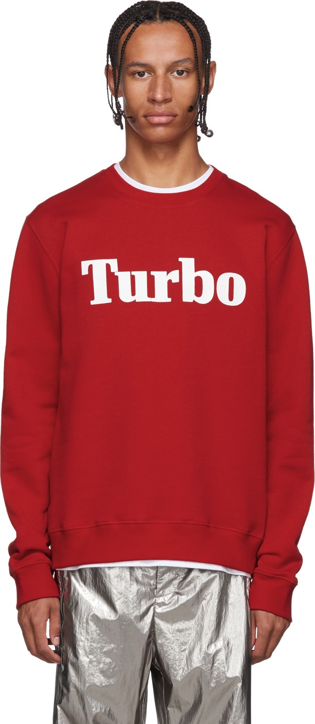 MSGM Red 'Turbo' Sweatshirt