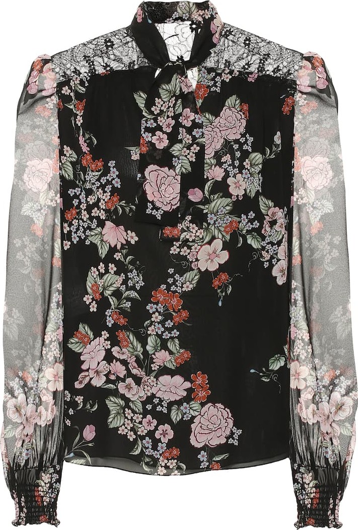 Giambattista Valli Floral silk-chiffon blouse