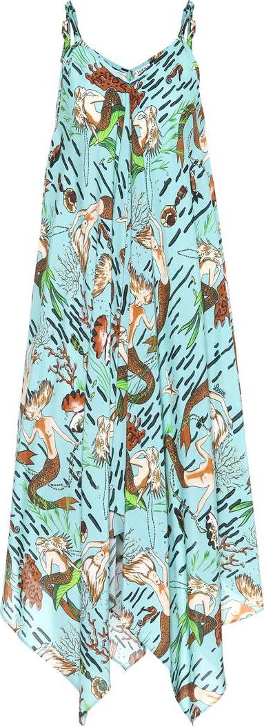 LOEWE X Paula's Ibiza printed crêpe dress