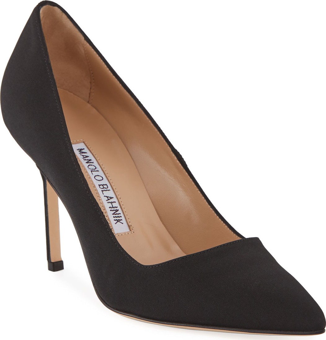 Manolo Blahnik BB Crepe 90mm Pumps, Black