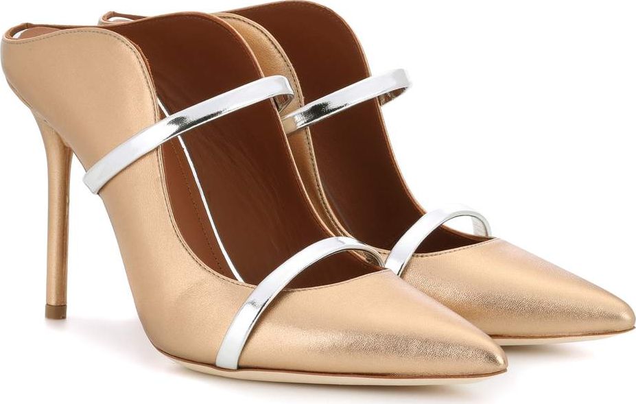 Malone Souliers Maureen 100 metallic leather mules Malone Souliers Maureen 100 metallic leather mules