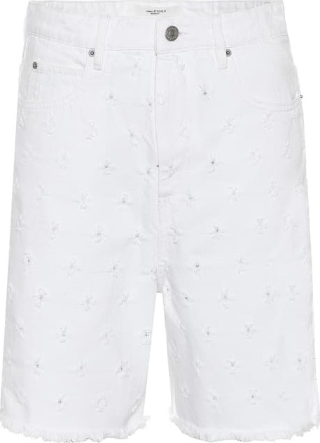 Isabel Marant Etoile Liny distressed denim shorts