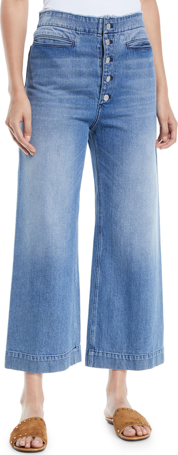 A.L.C. Patrick Cropped Wide-Leg Denim Pants