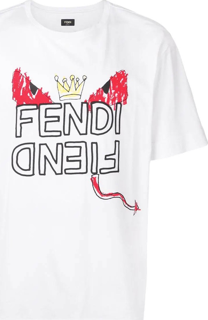 Fendi Logo drawing t-shirt