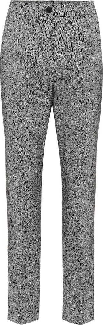 Dolce & Gabbana High-rise straight wool-blend pants