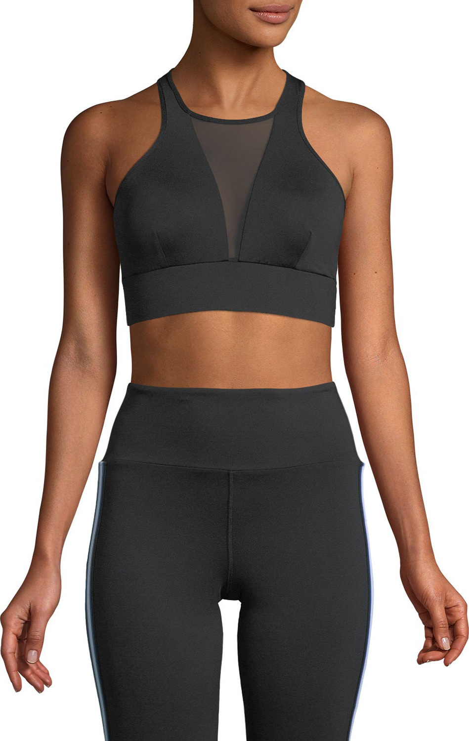MICHI Inversion High-Neck Mesh Sports Bra