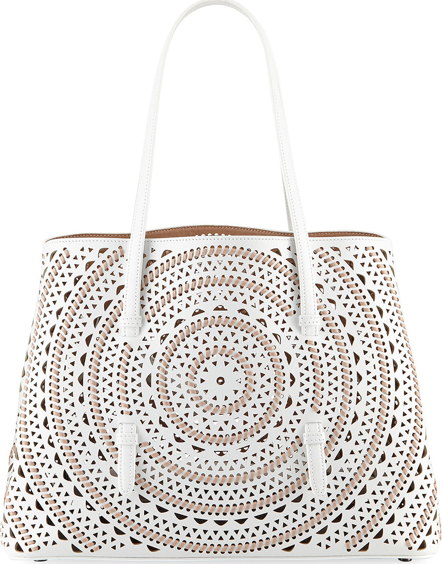 Alaïa Laser-Cut Leather Tote Bag
