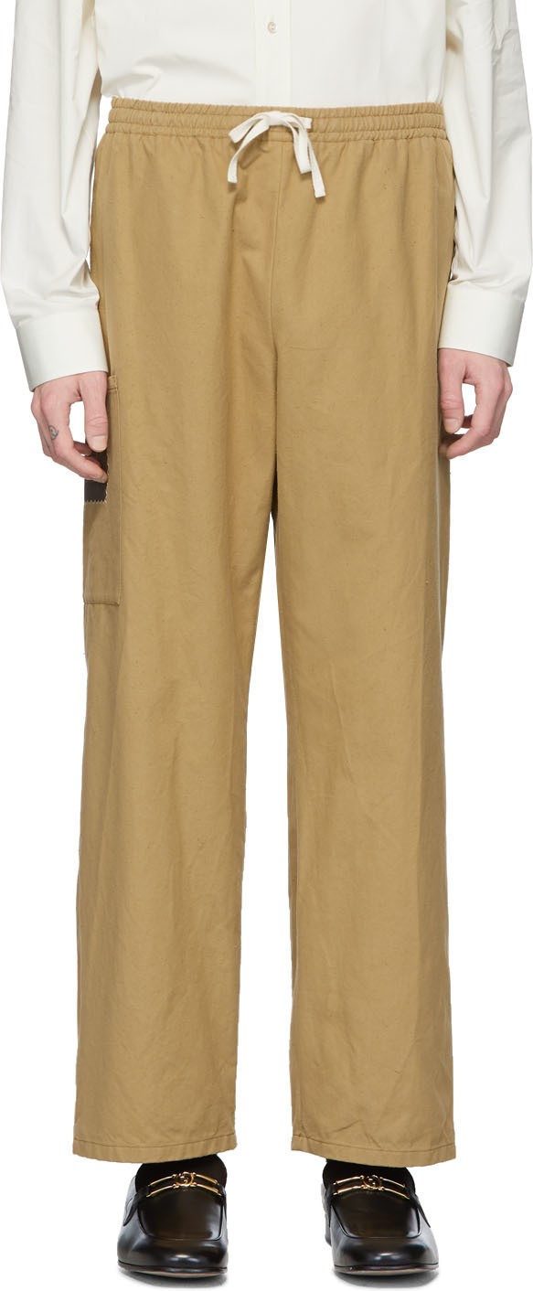 Gucci Tan 'Gucci Orgasmique' Cargo Pants