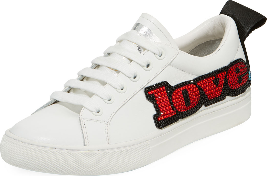 MARC JACOBS Love-Embellished Empire Low-Top Sneakers