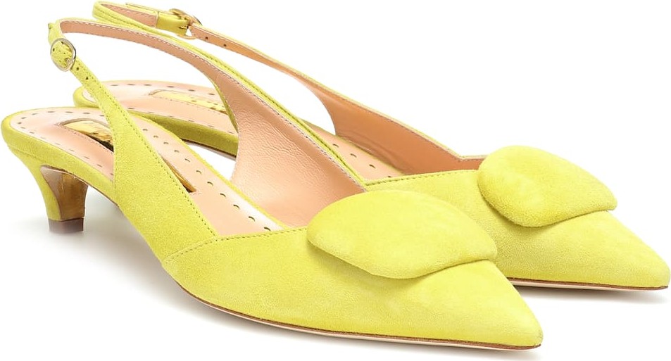 Rupert Sanderson Misty suede slingback pumps