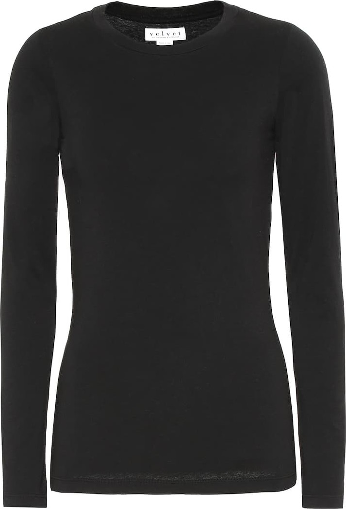 Velvet By Graham & Spencer Zofina stretch-cotton top