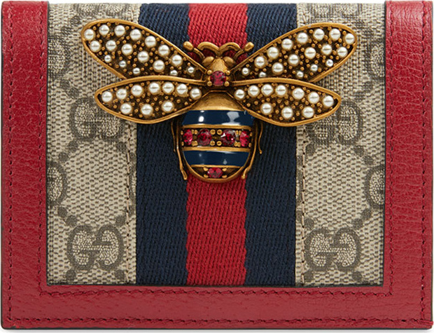 Gucci Queen Margaret GG Supreme Card Case