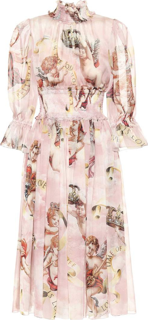 Dolce & Gabbana Printed silk midi dress