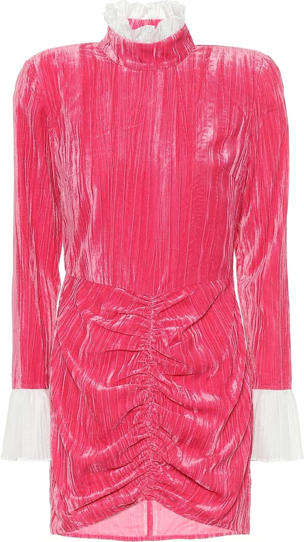 ROTATE Birger Christensen Miki velvet minidress