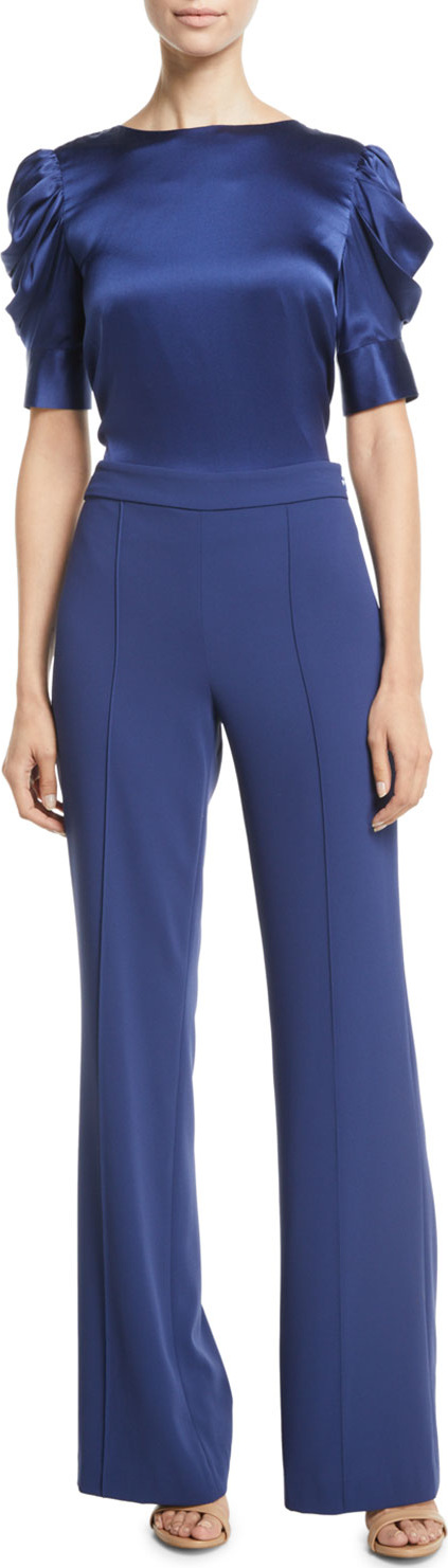 Alice + Olivia Merida Puff-Sleeve Blouse