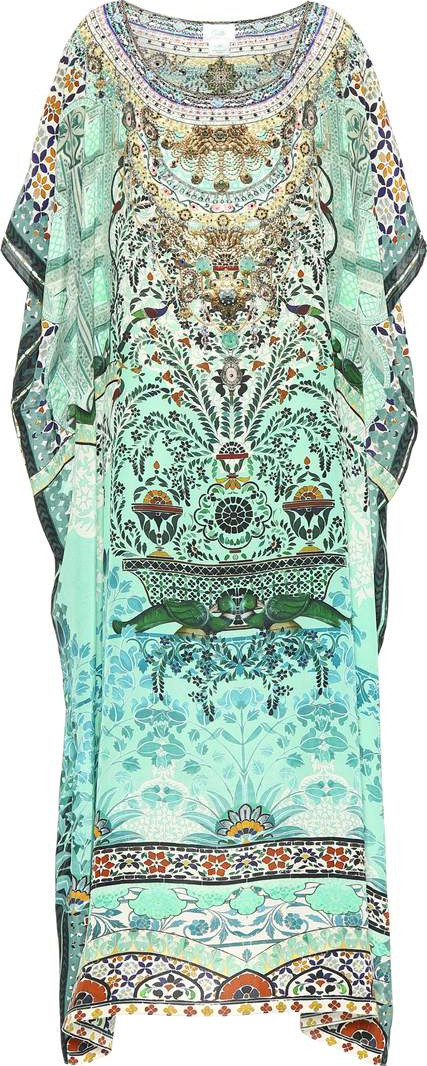 Camilla Embellished silk caftan