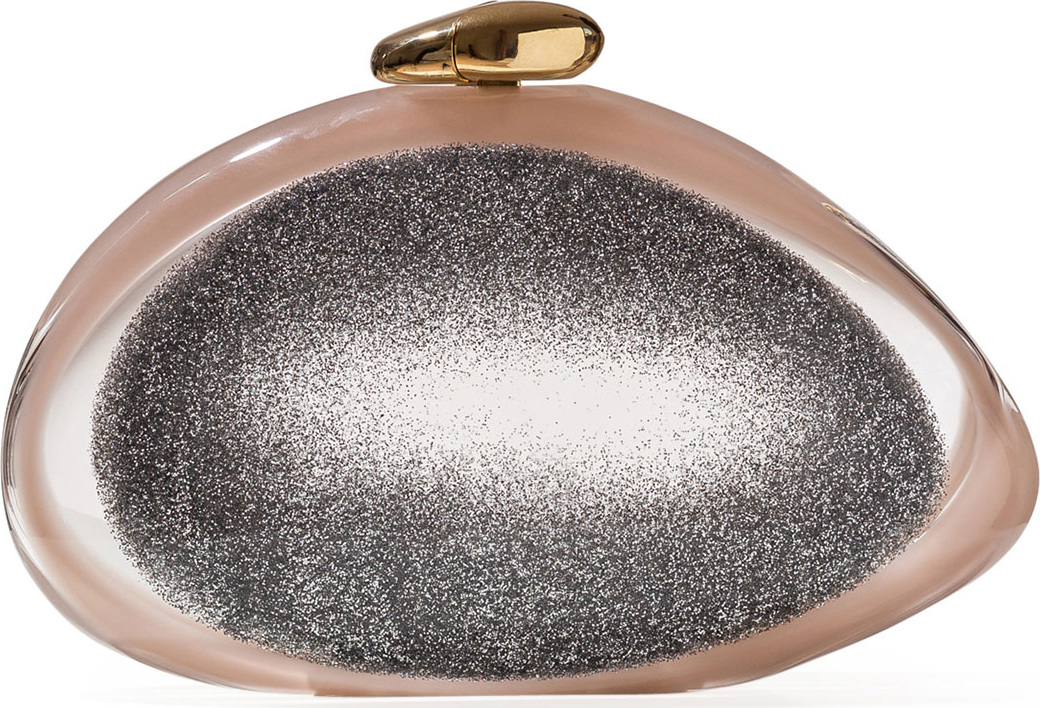 Benedetta Bruzziches Ariel Iridescent Minaudiere, Silver