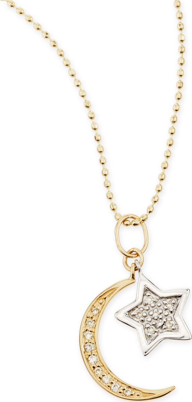 Sydney Evan STAR MOON COMBO NECKLACE