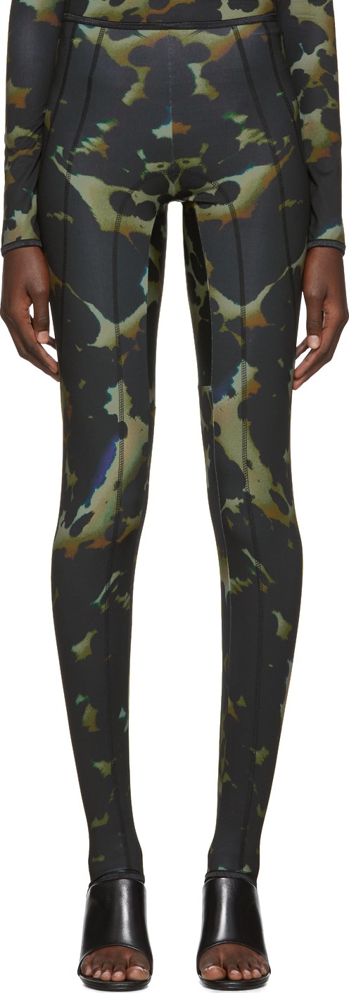 Charlotte Knowles SSENSE Exclusive Black Grid Leggings