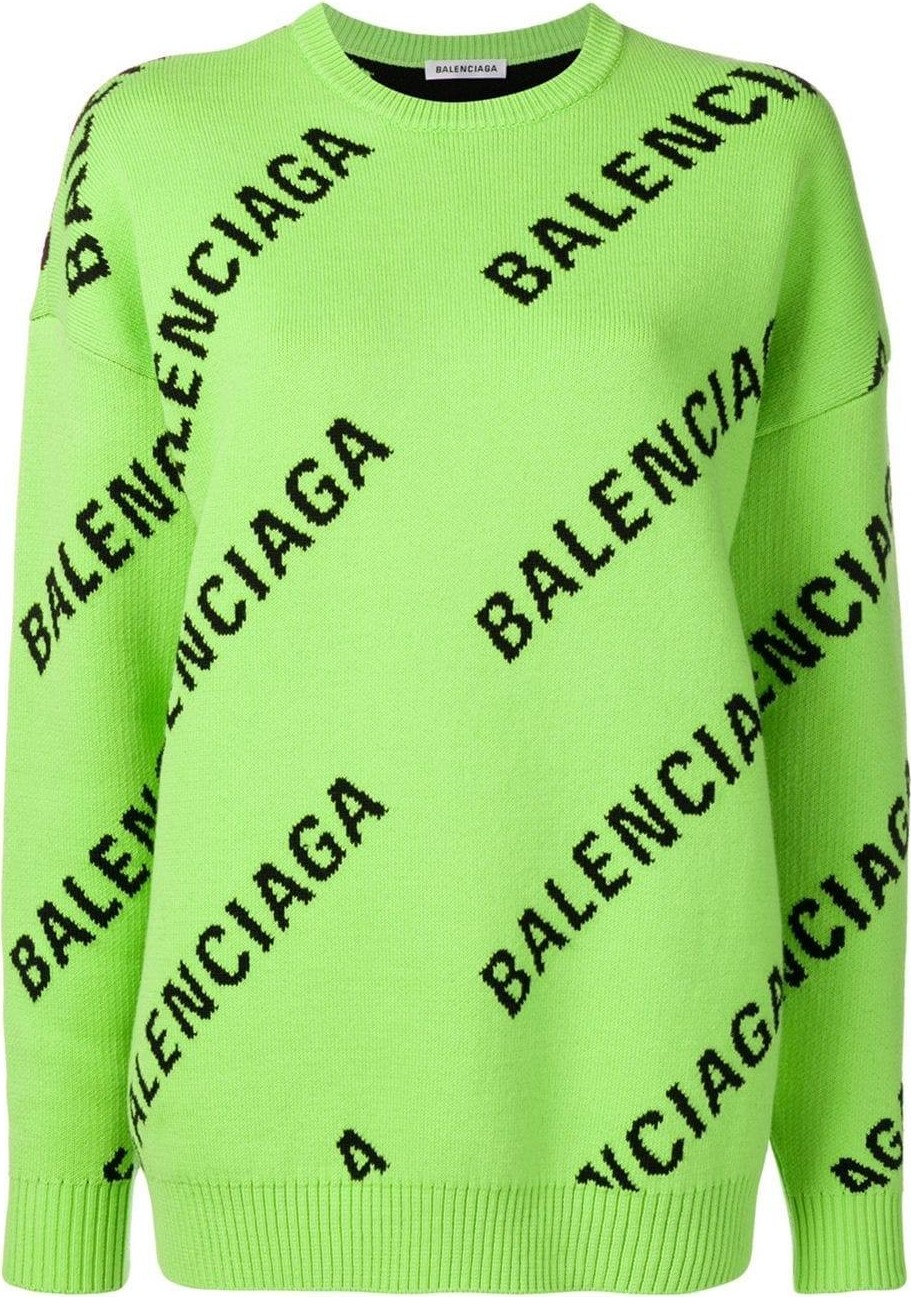 Balenciaga logo intarsia jumper