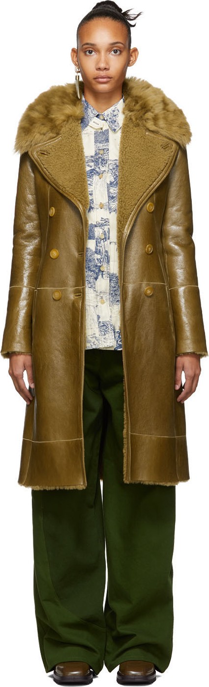 Chloe Brown Reversed Shearling Coat