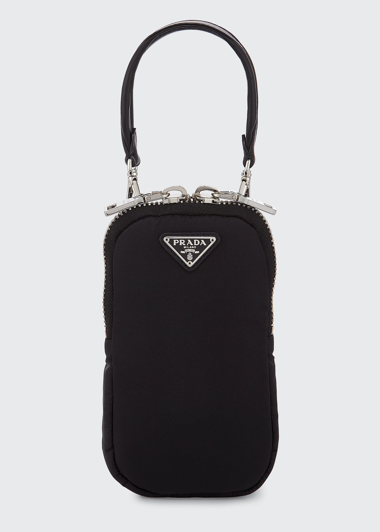 Prada Nylon Cargo Mini Bag w/ Top Handle & Removable Crossbody Strap