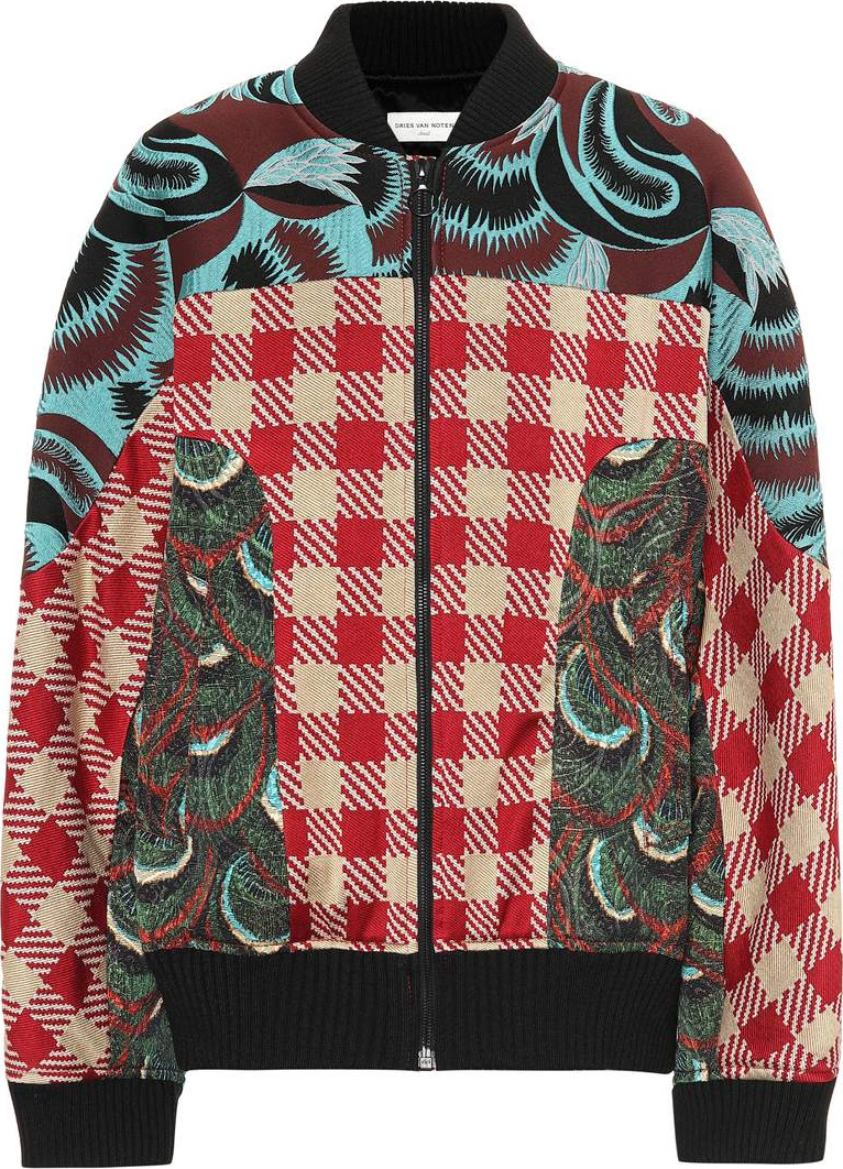 Dries Van Noten Jacquard bomber jacket