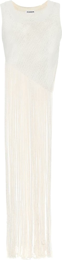Jil Sander Fringed cotton-blend top