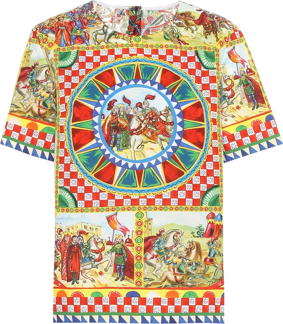 Dolce & Gabbana Printed cotton top