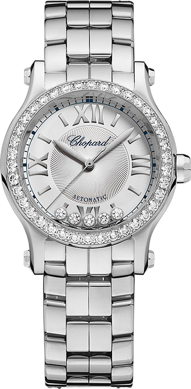 Chopard 30mm Happy Sport Mini Watch with Diamonds