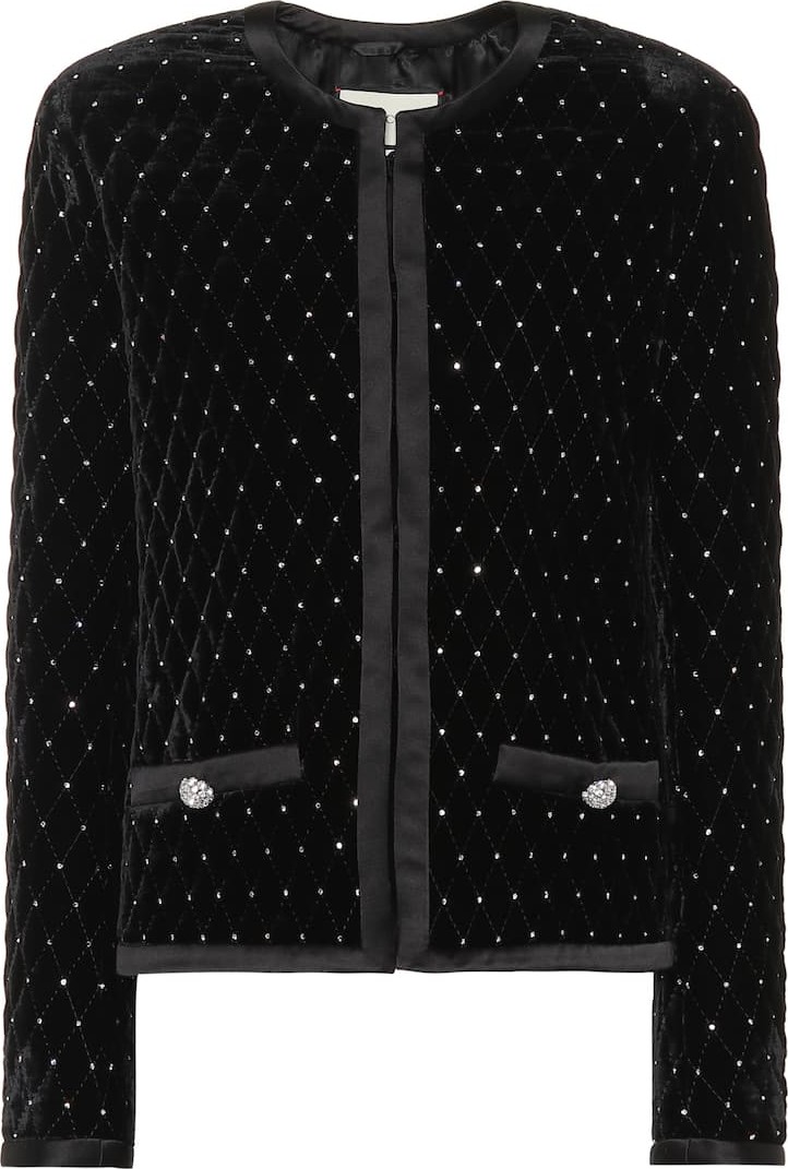 Gucci Embellished velvet jacket