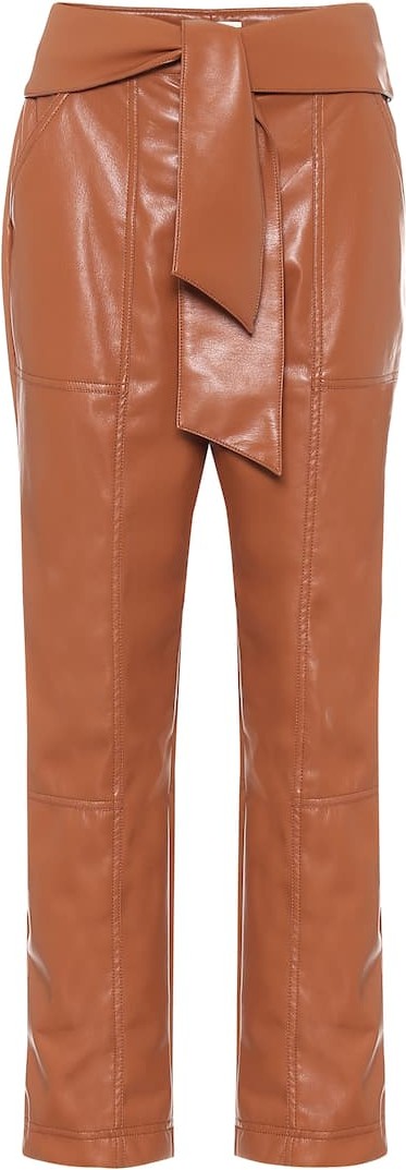 Jonathan Simkhai High-rise faux-leather pants