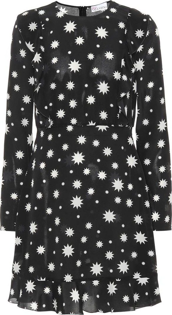 RED Valentino Printed silk minidress