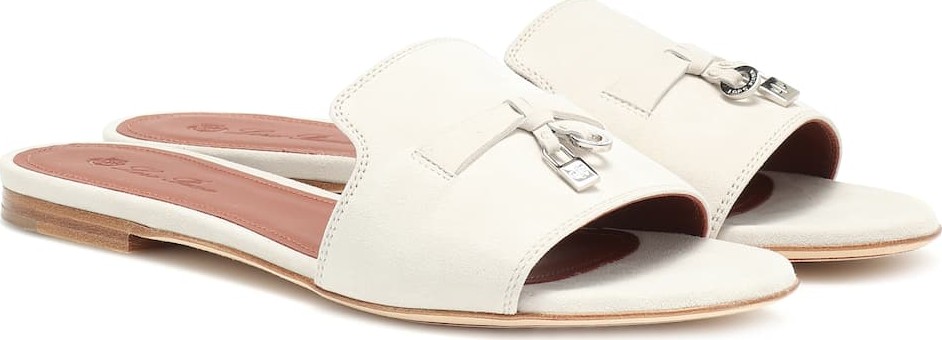 Loro Piana Summer Charms suede sandals