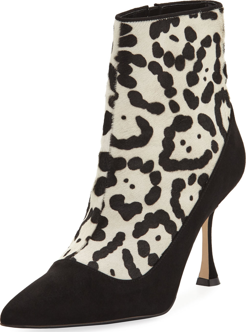 Manolo Blahnik Dolorov Suede & Leopard-Print Calf Hair Bootie