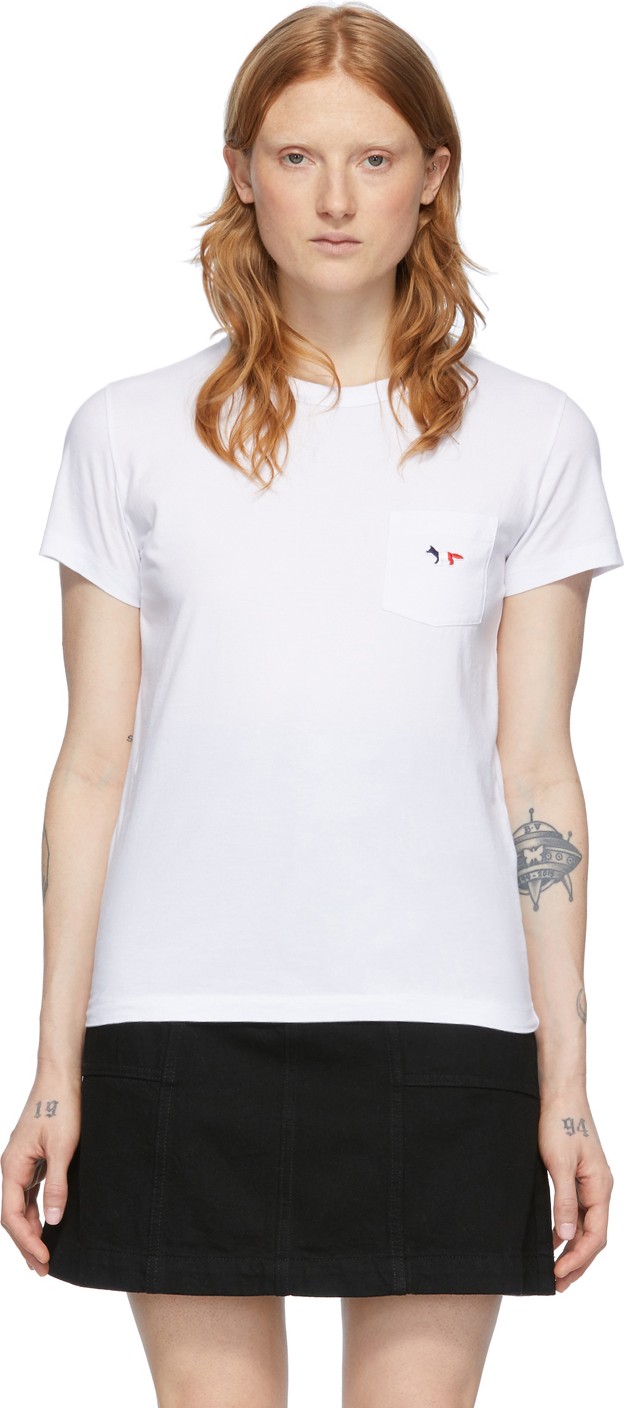 Maison Kitsune White Pocket T-Shirt