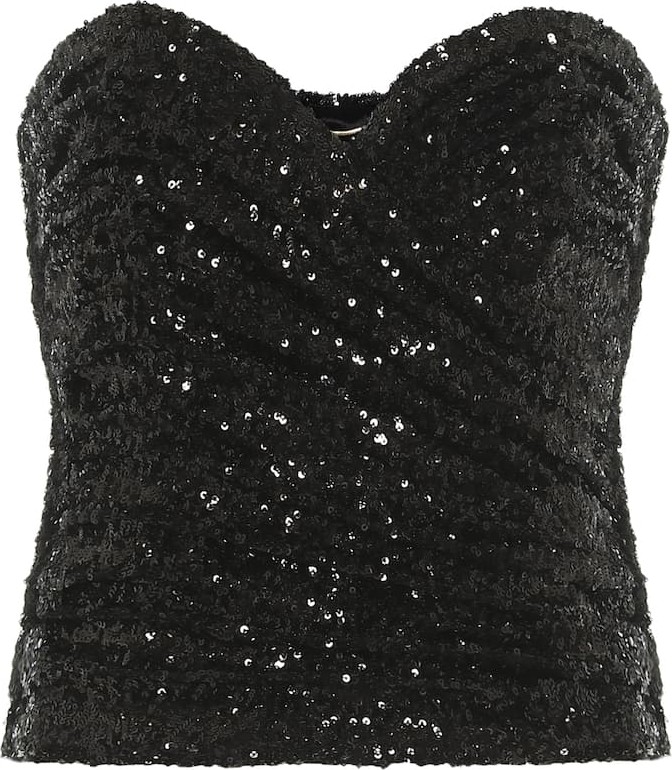 Saint Laurent Sequined bustier